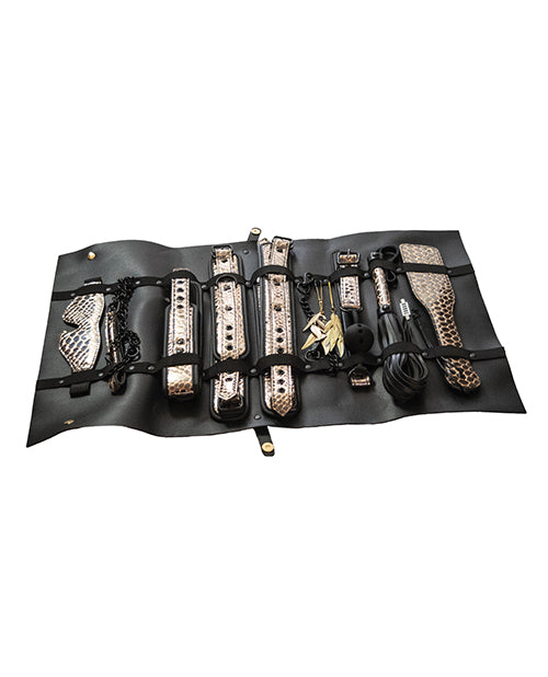 The Ultimate Fantasy Travel Briefcase Restraint & Bondage Play Kit - Black