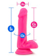 Neo - Dual Density Dildo with Balls - 6in Neon Pink