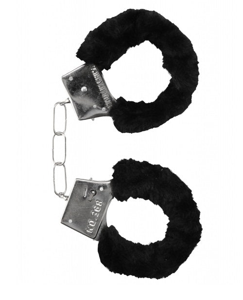 Pleasure Furry Hand Cuffs - With Quick-Release Button