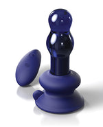 Icicles No. 83 Hand Blown Glass Vibrating Butt Plug w/Remote - Blue