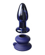 Icicles No. 85 Hand Blown Glass Vibrating Butt Plug w/Remote - Blue