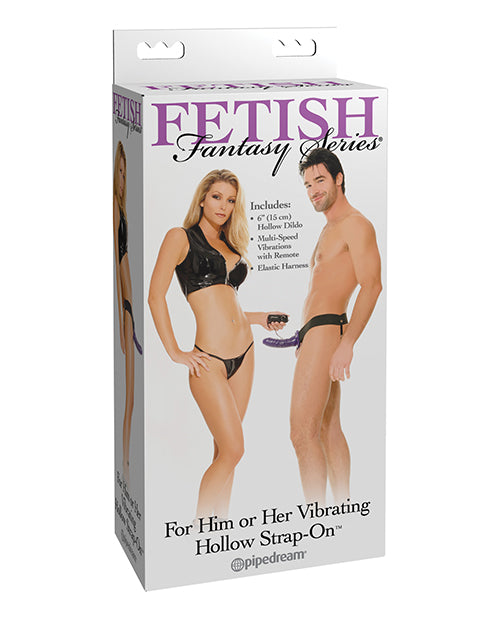Fetish Fantasy Series for Him or Her Vibrating Hollow Strap On