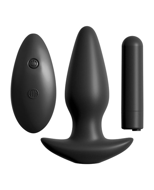 Anal Fantasy Collection Remote Control Silicone Plug - Black BoudoirNoir Anal Fantasy Collection Remote Control Silicone Plug - Black BoudoirNoir