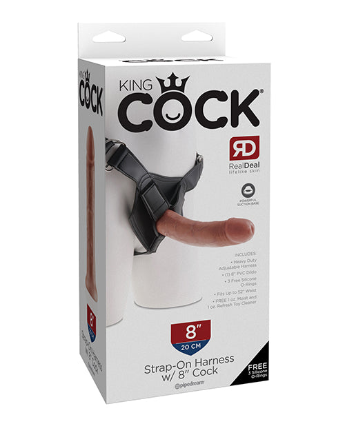 King Cock Strap On Harness w/8" Cock
