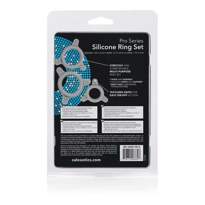 Pro Series Silicone Ring Set 3 Sizes Smoke