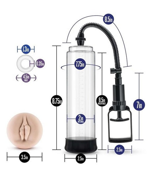 Performance VX4 Male Enhancement Penis Pump System 10in - Clear
