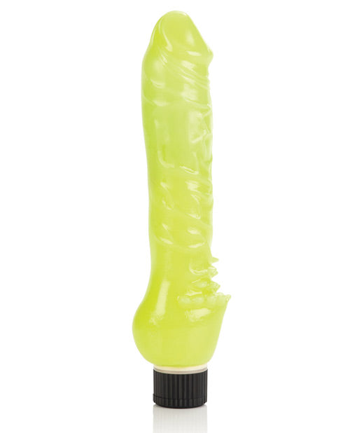 Glow-In-The-Dark 7" Jelly Penis Vibe - Green