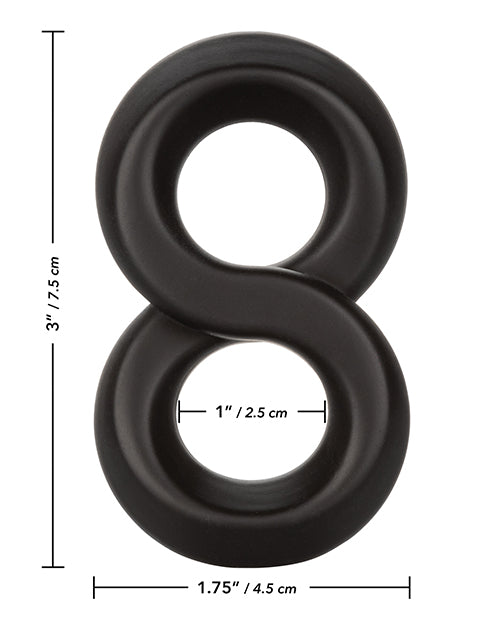 Ultra Soft Crazy 8 Ring - Black