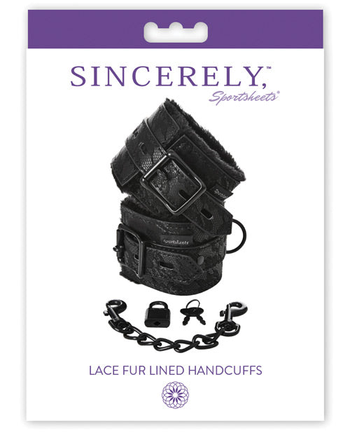 Sportsheets Sincerely Lace Fur Lined Handcuffs