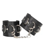 Ouch! Bonded Leather Hand or Ankle Cuffs - Black
