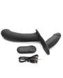 Strap U - 28x Rechargeable Silicone 28X Double Dildo with Harness & Remote Control - Black