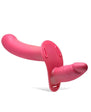 Strap U - 28x Rechargeable Silicone 28X Double Dildo with Harness & Remote Control - Pink
