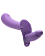 Strap U - 28x Rechargeable Silicone Double Dildo with Harness & Remote Control - Purple