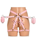 Strict - Bondage Harness with Bows - Pink