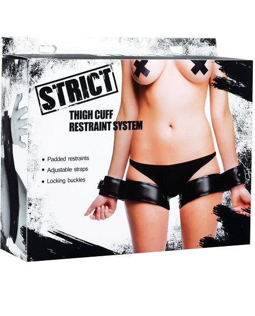 Strict Thigh Cuff Restraint System - Black