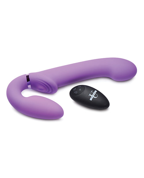 Strap U Ergo-Fit G-Pulse Inflatable & Vibrating Strapless Strap-On - Purple