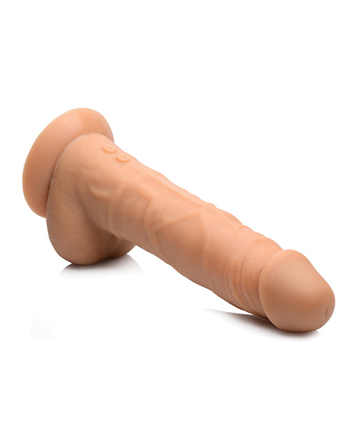 Master Series Power Pounder Realistic Thrusting Silicone Dildo - Ivory
