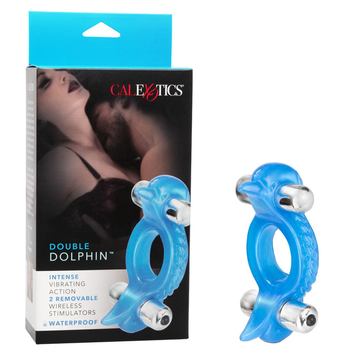 Double Dolphin Vibrating Cock Ring With Clitoral Stimulation
